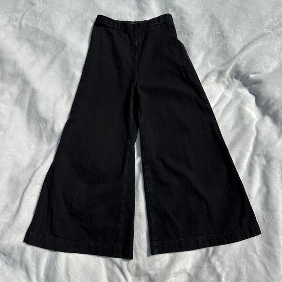 Rachel Comey Absolute Pant Wide Leg Flare Jeans Washed Black Denim Size 2 EUC - Picture 7 of 14